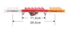 70 LED Truck Rectangle 3 Color Tail Light Bar Waterproof Turn Signal Brake Reverse Running Combination Combo Box Truck Boat Trailer Pickup RV Camper UTV Vans (2PCS) 12V 13" x 5"