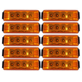 4-by-1-inch thin-line red or amber LED marker light with clear lens and reflector — image 2 of 13