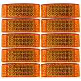 All Star Truck Parts Amber/Red 6" 21 LED Side Marker Clearance Light Rectangle 12V Truck Trailer Camper Boat Marine 6x2 Rectangular Surface Mount Sealed and Waterproof