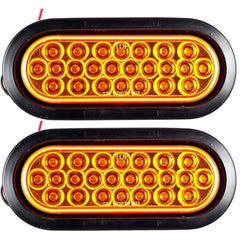 6" Oval LED Recessed Amber Strobe Light, 24 LED DOT/SAE Approved & Marked, Waterproof, Super Bright High Powered Strobe for Towing?