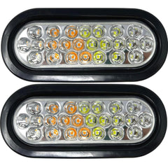 All Star Truck Parts 6" Oval LED Recessed Amber Strobe Light, 24 LED DOT/SAE Approved & Marked, Waterproof, Super Bright High Powered Strobe for Towing?