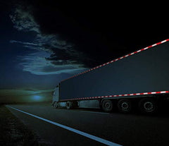 2"x150' DOT-C2 PREMIUM Reflective Safety Red and White Conspicuity Tape Trailer