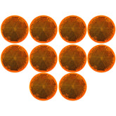 2" Inch Round Reflector Adhesive Bike, Trailer, Truck, Boat, Mailbox