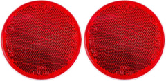 2" Inch Round Reflector Adhesive Bike, Trailer, Truck, Boat, Mailbox
