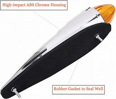 All Star Truck Parts 5PCS 17 LED Amber Torpedo Cab Marker Roof Running Top Lights Assembly Super Bright Chrome Heavy Duty Trucks Replacement for International Kenworth/Peterbilt/Freightliner/Mack?