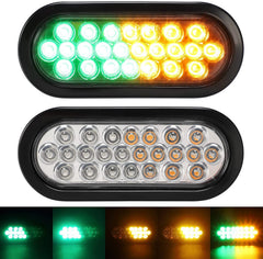 6" Oval LED Recessed Amber Strobe Light, 24 LED DOT/SAE Approved & Marked, Waterproof, Super Bright High Powered Strobe for Towing?