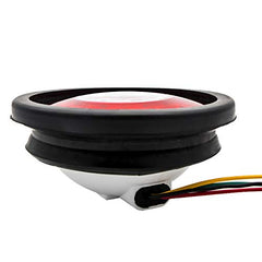 2Pcs 4.3" Inch Round led Trailer Tail Lights 19 LED Red Brake Stop Turn Tail Running Lights and Amber Turn Signal Indicator Lights Multi Functions Grommet Mount Sealed for RV Trucks