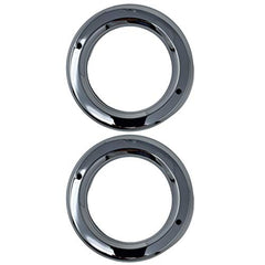 All Star Truck Parts 4" Inch Round Chrome Bezel Grommet for Vehicle Lights Stop Turn Tail Light Covers Rings for Truck Trailer Kenworth Peterbilt
