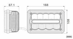 All Star Truck Parts 4X6 Inch Rectangle LED Headlights Replacement for Trucks 4" x 6" High/Low Beam DRL Replace H4651 H4652 H4656 H4666 H6545