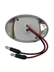 All Star Truck Parts 3" Amber/Red Led Side Marker Lights 3 LED Chrome Surface Mount with Bullet Plugs Waterproof Peterbilt Kenworth Freightliner Led Cab Panel Sealed Surface Mount