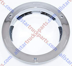 All Star Truck Parts 4" Round Chrome Bezels Flange Stop Turn Tail Light Covers Rings for Truck Trailer Kenworth Peterbilt 10pcs