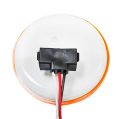 4" Round Amber LED Trailer Tail Light 24 LED Stop Turn Signal Brake Marker Running Lights w/ 3 Wire Pigtail Plug Trucks Trailer RV Boat Dump Truck Camper IP67 Waterproof DOT Certified 12V