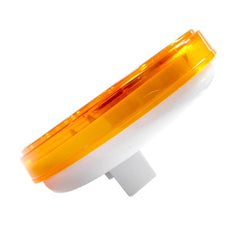 4" Round Amber LED Trailer Tail Light 24 LED Stop Turn Signal Brake Marker Running Lights w/ 3 Wire Pigtail Plug Trucks Trailer RV Boat Dump Truck Camper IP67 Waterproof DOT Certified 12V