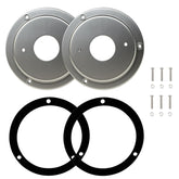 Watermelon Light Bunk Adapter Kit for any 4" hole, 3" Spacing Mount, Stainless Steel Round Marker Light Bezel Covers Truck RV Trailer Tail Light Bezel Custom Mounting Bracket, Light Not Included