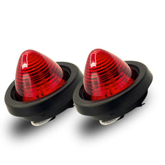 All Star Truck Parts 10Pcs 2 inch Amber 9LED Side Marker Lights, 2" Beehive Light, Round Cone Clearance Lights with Reflector Lens for 12V Trailer Truck Replacement for Peterbilt Kenworth Freightliner