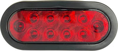 All Star Truck Parts Red/White/Amber 6" Oval 10 LED Trailer Stop Turn Tail Light Kit DOT Certified with Grommets & Plugs IP67 Waterproof Mid Turn Parking Reverse Back Up Signal Headache Rack Backrack