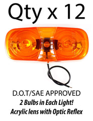 4"Inch Double Bullseye Camper RV Trailer Side Marker Clearance Light