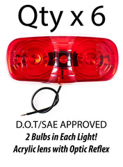 4"Inch Double Bullseye Camper RV Trailer Side Marker Clearance Light