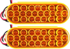 All Star Truck Parts 6" Oval LED Recessed Amber Strobe Light, 24 LED DOT/SAE Approved & Marked, Waterproof, Super Bright High Powered Strobe for Towing?