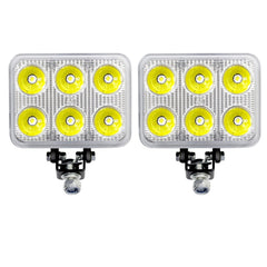 4.5" Inch 6 LED Rectangle Work Spot Light 18w Off Road ATV Truck 4x4 Lamp