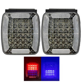 5.5" x 4" Rectangle 30 LED Amber Strobe Light Iron/Metal Mounting Bracket DOT/SAE Approved IP67 Waterproof Anti-Shock Anti-Fog High Powered Strobe Towing Construction Safety Security Trucks (2 Pack)