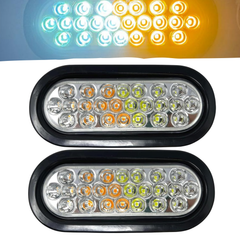 6" Oval LED Recessed Amber Strobe Light, 24 LED DOT/SAE Approved & Marked, Waterproof, Super Bright High Powered Strobe for Towing?