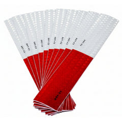 20pcs of 2"x12" Strips Conspicuity Safety Caution Warning Tape DOT-C2 Approved Reflective Truck Trailer Mailbox Red/White Adhesive Reflective Stickers Reflector