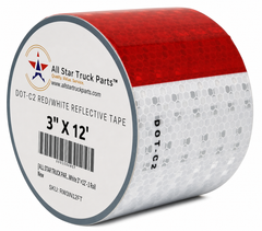 Conspicuity Tape DOT-C2 Approved Reflective Truck Trailer Red White