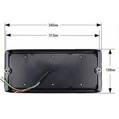2Pcs LED Truck Trailer Tail Lights Bar Kit 40 LED Waterproof Tail Turn Signal Brake Light Running Reverse Light with Iron Net Protection 5 Wires 10V-30V for Truck Boat Trailer UTV RV Camper