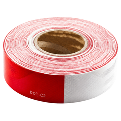 2"x150' DOT-C2 PREMIUM Reflective Safety Red and White Conspicuity Tape Trailer