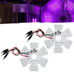 All Star Truck Parts 2x Red Ultra-Thin Hex Style Dual Function Interior 54 diode LED Air Breather Light 4.8" Decorative Air Cleaner Lamp for Peterbilt Kenworth Freightliner Trucks, Trailers, 12-30V