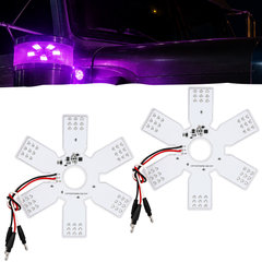 All Star Truck Parts 2x Red Ultra-Thin Hex Style Dual Function Interior 54 diode LED Air Breather Light 7.8" Decorative Air Cleaner Lamp for Peterbilt Kenworth Freightliner Trucks, Trailers, 12-30V