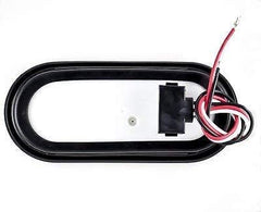 6" Inch Amber Oval 24 LED Mid Turn Tail Signal Truck Light w Rubber Grommet+3 wire Pigtail Trailer Plug - DOT/SAE Approved and Marked, Waterproof, Super Bright!