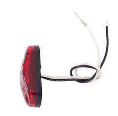 Red/Amber 2.5" 2 Diode Oval LED Trailer Truck Clearance Light Side Marker Light 4PCS, Surface Mount Little Boat Marine Led Lights RV Camper Accessories