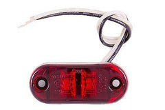 Red/Amber 2.5" 2 Diode Oval LED Trailer Truck Clearance Light Side Marker Light, Surface Mount Little Boat Marine Led Lights RV Camper Accessories