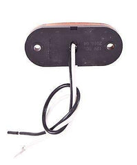 Red/Amber 2.5" 2 Diode Oval LED Trailer Truck Clearance Light Side Marker Light, Surface Mount Little Boat Marine Led Lights RV Camper Accessories