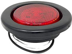 All Star Truck Parts 4x Red 2.5" Round 4 LED Side Marker Clearance Lights Grommet Flush Mount, IP67 Waterproof DOT SAE FMVSS 108