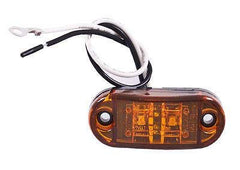 Red/Amber 2.5" 2 Diode Oval LED Trailer Truck Clearance Light Side Marker Light, Surface Mount Little Boat Marine Led Lights RV Camper Accessories