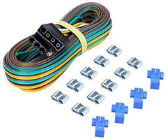 Pair LED Submersible Tail Brake Stop License Lights Kit Trailer Boat RV Under 80"