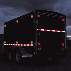 Amber/Red/White 2x3 Rectangle High Visibility Reflective Stick-On Prism Reflector DOT-SAE Strong Weatherproof Trailer Camper RV Flatbed Fender Property Boat Marine Mailbox Sign