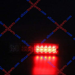 20 LED Trailer Tail Lights Bar Waterproof, DC12V Turn Signal and Parking Reverse Brake Running Lamp for Car Truck Red Amber White (2 Pack)