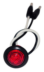 3/4" inch Amber/Red/White 3 LED Side Marker Clearance Light with Plug Black Ring Sealed Mini Round 3/4" Indicators Grill Lights Truck Trailer Car Bus Pickup Van Caravan Boat 12V