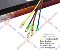 20 LED Trailer Tail Lights Bar Waterproof, DC12V Turn Signal and Parking Reverse Brake Running Lamp for Car Truck Red Amber White (2 Pack)