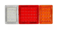 70 LED Truck Rectangle 3 Color Tail Light Bar Waterproof Turn Signal Brake Reverse Running Combination Combo Box Truck Boat Trailer Pickup RV Camper UTV Vans (2PCS) 12V 13" x 5"
