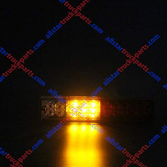 20 LED Trailer Tail Lights Bar Waterproof, DC12V Turn Signal and Parking Reverse Brake Running Lamp for Car Truck Red Amber White (2 Pack)