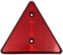 Screw-Mount Triangular Marker Reflectors - Universal Use Safety Kit Spoke Reflective Quick Mount Custom Accessories for Cars, Trailer, Trucks, Camper RV, Snow-Machine (Red, 2 PCS)