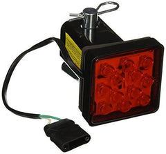 2" Trailer Hitch Receiver Cover with 12 LED Brake LEDs Light Tube Cover w/Pin