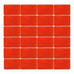 Amber/Red/White 2x3 Rectangle High Visibility Reflective Stick-On Prism Reflector DOT-SAE Strong Weatherproof Trailer Camper RV Flatbed Fender Property Boat Marine Mailbox Sign