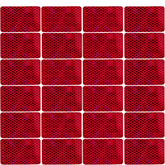 Amber/Red/White 2x3 Rectangle High Visibility Reflective Stick-On Prism Reflector DOT-SAE Strong Weatherproof Trailer Camper RV Flatbed Fender Property Boat Marine Mailbox Sign