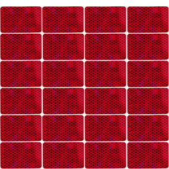 Amber/Red/White 2x3 Rectangle High Visibility Reflective Stick-On Prism Reflector DOT-SAE Strong Weatherproof Trailer Camper RV Flatbed Fender Property Boat Marine Mailbox Sign